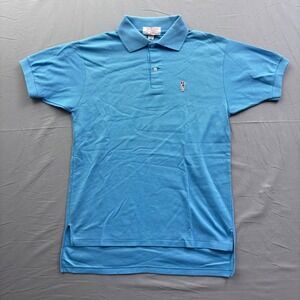 Vintage Best Jim Catfish Hunter Blue Polo Shirt Mens Medium Short Sleeve Pique‎